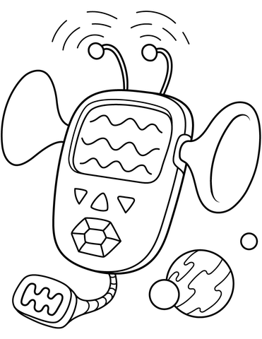 Alien Gadget Coloring Page